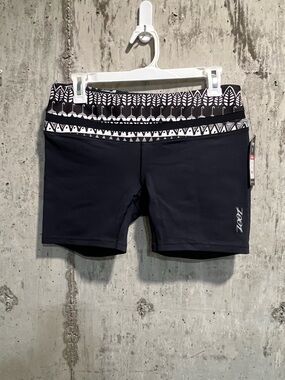 Zoot Black Bike Shorts with White Patterned Waistband